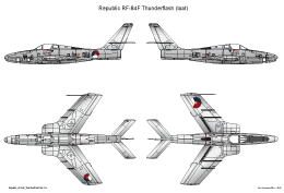 Republic RF-84F Thunderflash-basis-vroeg-SMALL
