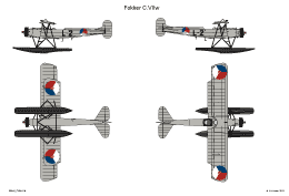 Kleurenschema Fokker C.VIIw.