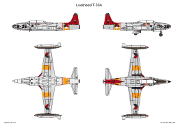 Tweede schema Lockheed T-33A: squadron commandant