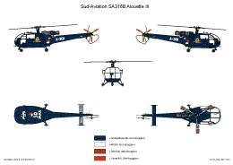 Aerospatiale Alouette III: with marking because of 50 years Alouette III in Dutch military service